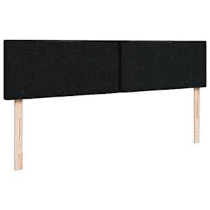 Osmanský postel s matrací černá 140x190 cm textil - obrázek 9