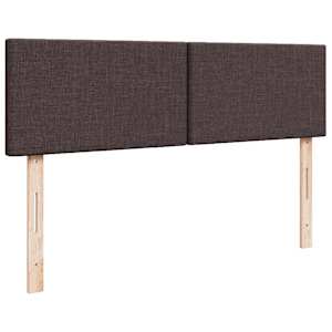 Osmanský postel s matrací tmavě hnědá 140x190 cm textil - obrázek 9