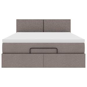 Osmanský postel s matrací taupe 140x190 cm textil - obrázek 6