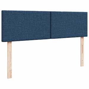 Osmanský postel s matrací modrá 140x190 cm textil - obrázek 9