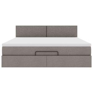 Osmanský rám postele s matrací taupe 180x200cm textil - obrázek 7