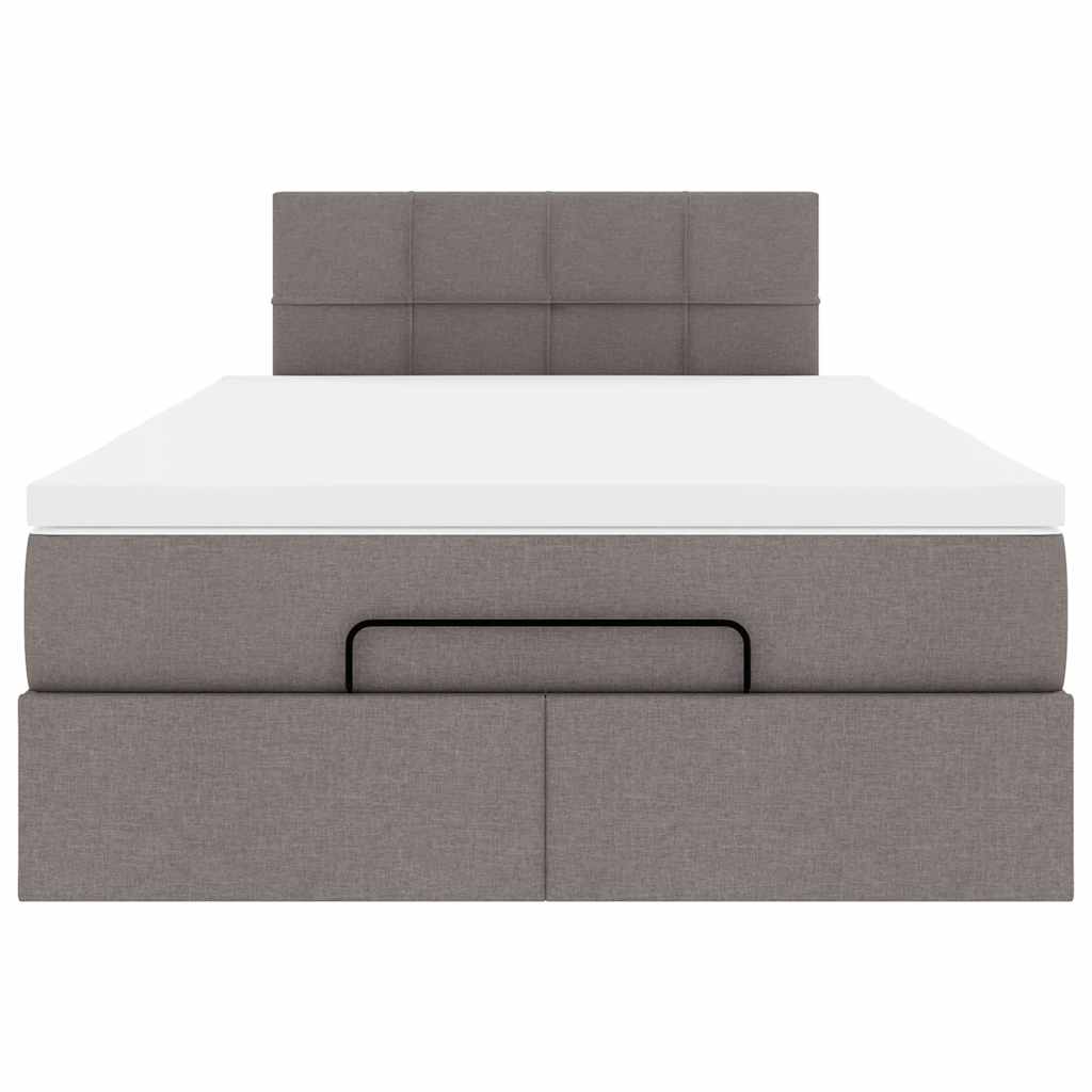 Osmanský rám postele s matrací taupe 120x190cm textil - obrázek 7