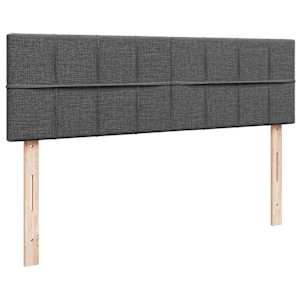 Osmanský postel s matrací tmavě šedá 140x190 cm textil - obrázek 9