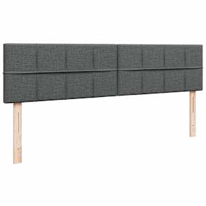 Osmanský rám postele s matrací tmavě šedá 180x200cm textil - obrázek 9