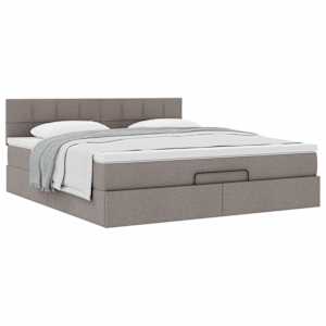 Osmanský rám postele s matrací taupe 180x200cm textil - obrázek 5