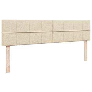 Osmanský rám postele s matrací krémová 200x200 cm textil - obrázek 9