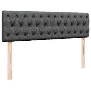 Osmanský postel s matrací tmavě šedá 140x190 cm textil - obrázek 9