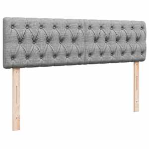 Osmanský postel s matrací světle šedá 160x200 cm textil - obrázek 9