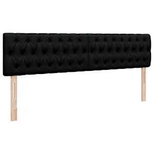 Osmanský rám postele s matrací černá 180x200cm textil - obrázek 9