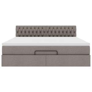 Osmanský rám postele s matrací taupe 180x200cm textil - obrázek 7
