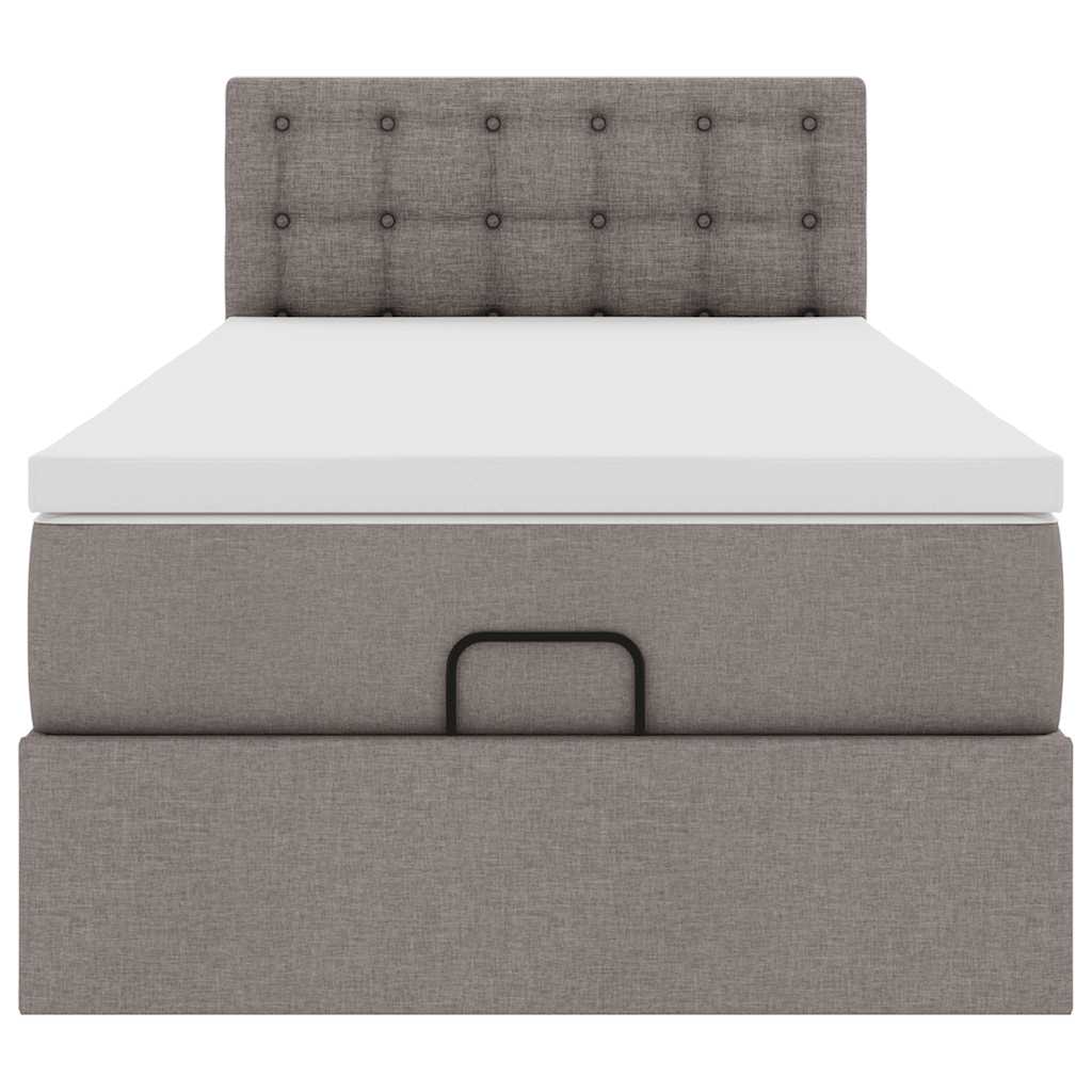 Osmanský rám postele s matrací taupe 90x190cm textil - obrázek 7