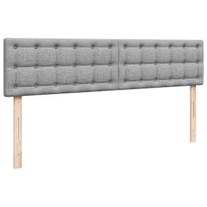 Osmanský postel s matrací světle šedá 160x200 cm textil - obrázek 9