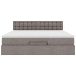 Osmanský rám postele s matrací taupe 180x200cm textil - obrázek 7
