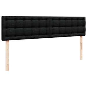 Osmanský rám postele s matrací černá 200x200 cm textil - obrázek 8