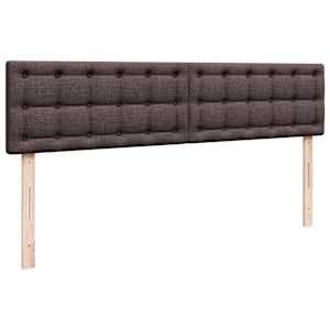 Osmanský rám postele s matrací tmavě hnědá 200x200 cm textil - obrázek 9