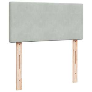Osmanský rám postele s matrací světle šedá 100x200cm samet - obrázek 9