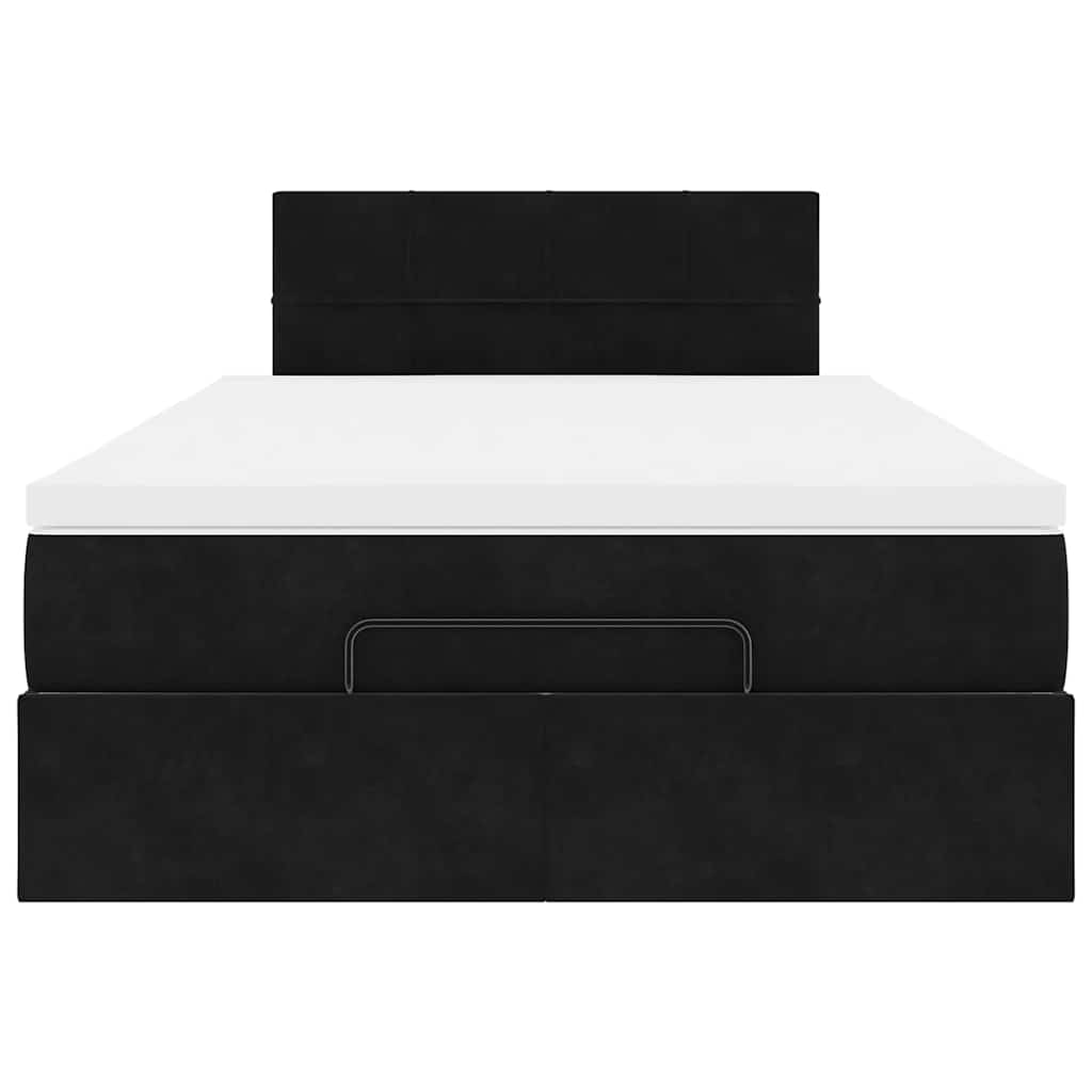 vidaXL Ottoman bed met matras 120x200cm fluweel zwart, foto 4