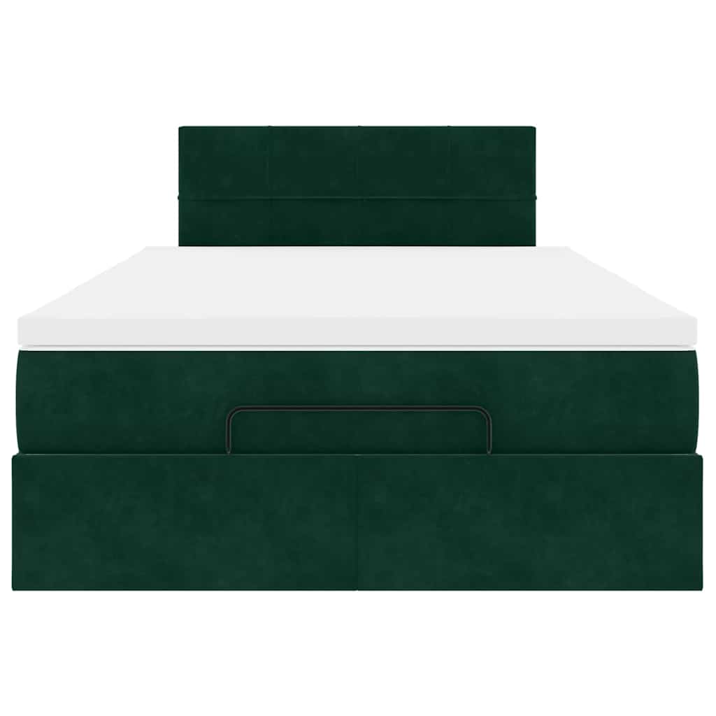 vidaXL Ottoman bed met matras 120x200cm fluweel donkergroen groen, foto 4