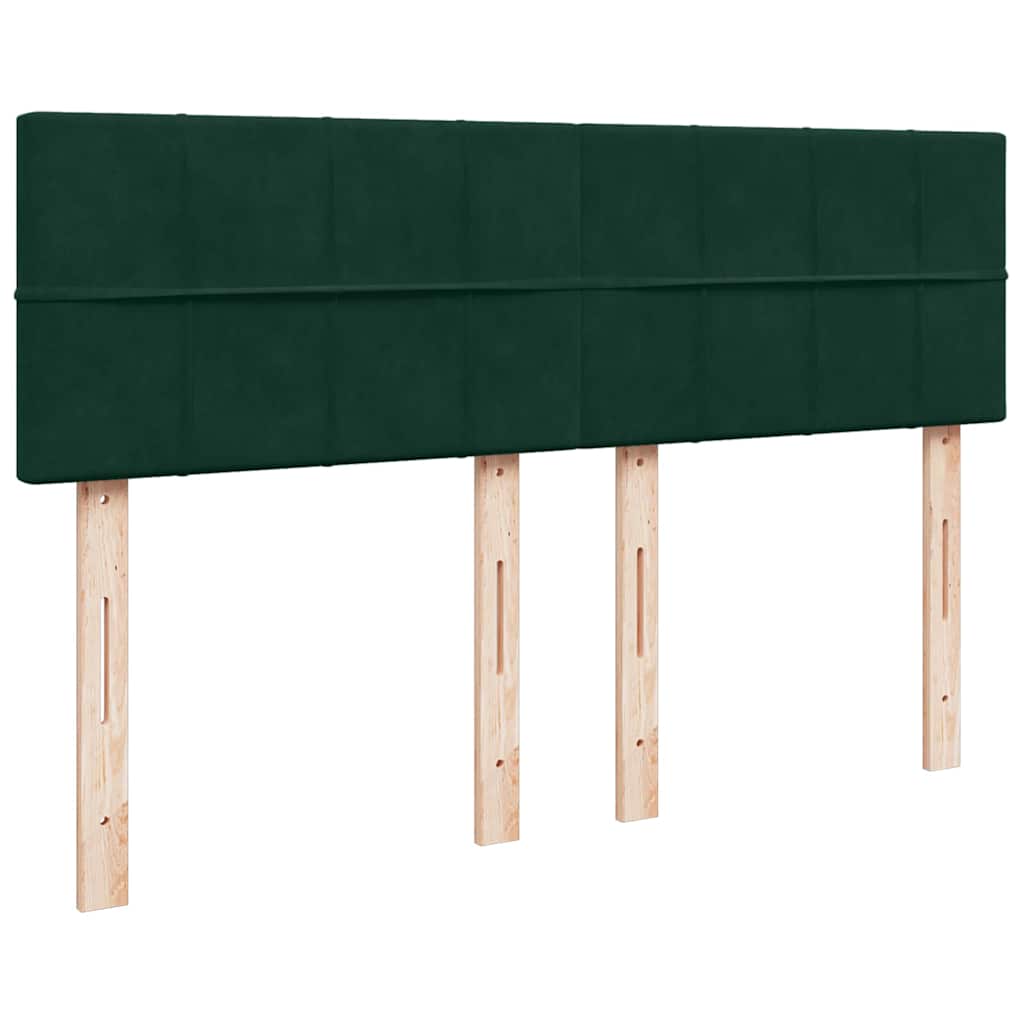 Osmanský rám postele s matrací tmavě zelená 140x190cm samet - obrázek 7