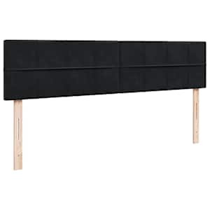 Osmanský rám postele s matrací černá 200x200 cm samet - obrázek 7
