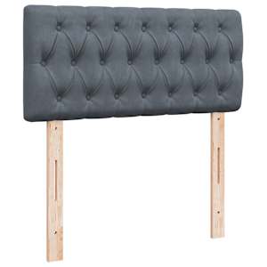 Osmanský rám postele s matrací tmavě šedá 90x200cm samet - obrázek 7
