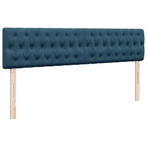 Osmanský rám postele s matrací tmavě modrá 200x200 cm samet - obrázek 9