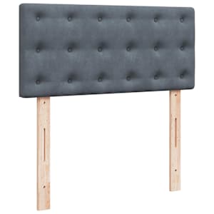 Osmanský rám postele s matrací tmavě šedá 90x190cm samet - obrázek 9
