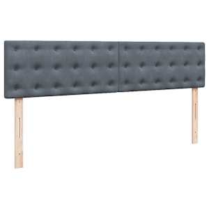 Osmanský rám postele s matrací tmavě šedá 200x200 cm samet - obrázek 9