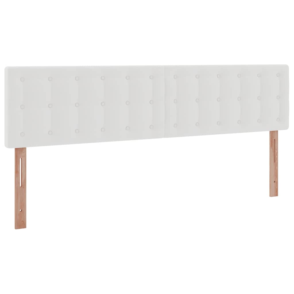 Osmanský rám postele s matrací bílý 160x200cm umělá kůže - obrázek 9