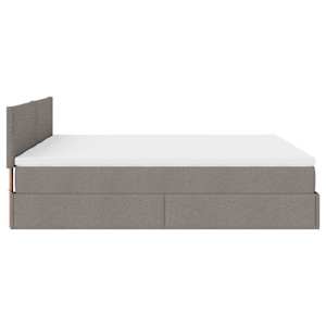 Osmanský rám postele s matrací taupe 160x200cm textil - obrázek 10