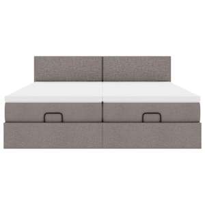 Osmanský rám postele s matrací taupe 180x200cm textil - obrázek 7