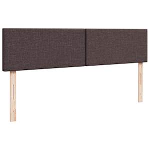 Osmanský rám postele s matrací tmavě hnědá 200x200cm textil - obrázek 8