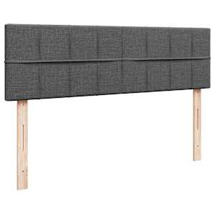 Osmanský rám postele s matrací tmavě šedá 160x200cm textil - obrázek 9