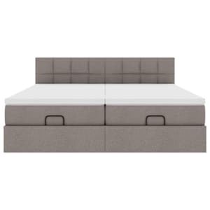 Osmanský rám postele s matrací taupe 160x200cm textil - obrázek 7