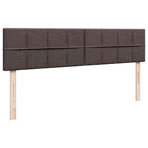 Osmanský rám postele s matrací tmavě hnědá 180x200cm textil - obrázek 9
