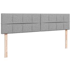 Osmanský rám postele s matrací světle šedý 200x200cm textil - obrázek 9