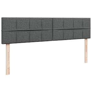 Osmanský rám postele s matrací tmavě šedý 200x200cm textil - obrázek 9