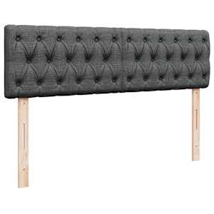 Osmanský rám postele s matrací tmavě šedá 160x200cm textil - obrázek 9
