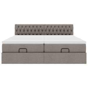 Osmanský rám postele s matrací taupe 160x200cm textil - obrázek 7