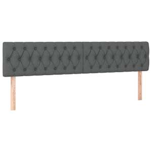 Osmanský rám postele s matrací tmavě šedá 180x200cm textil - obrázek 9