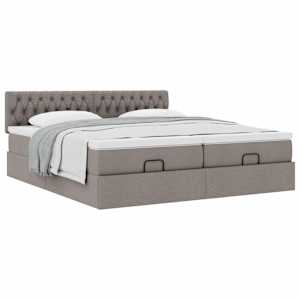 Osmanský rám postele s matrací taupe 180x200cm textil - obrázek 5