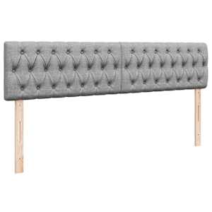 Osmanský rám postele s matrací světle šedý 200x200cm textil - obrázek 9