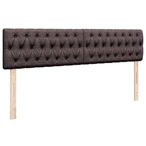 Osmanský rám postele s matrací tmavě hnědá 200x200cm textil - obrázek 9