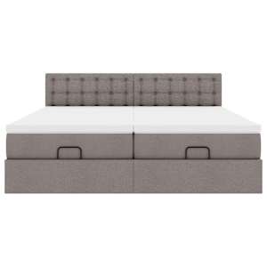 Osmanský rám postele s matrací taupe 160x200cm textil - obrázek 7
