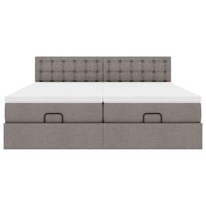 Osmanský rám postele s matrací taupe 180x200cm textil - obrázek 7