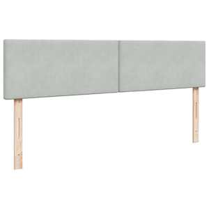 Osmanský rám postele s matracíes světle šedá 200x200cm samet - obrázek 9