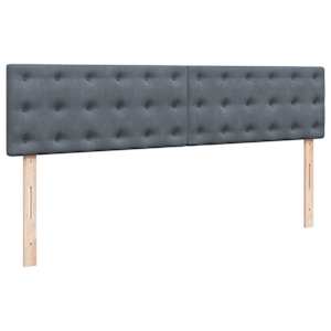 Osmanský rám postele s matrací tmavě šedý 200x200cm samet - obrázek 9