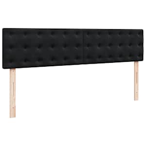 Osmanský rám postele s matrací černý 200x200cm samet - obrázek 9