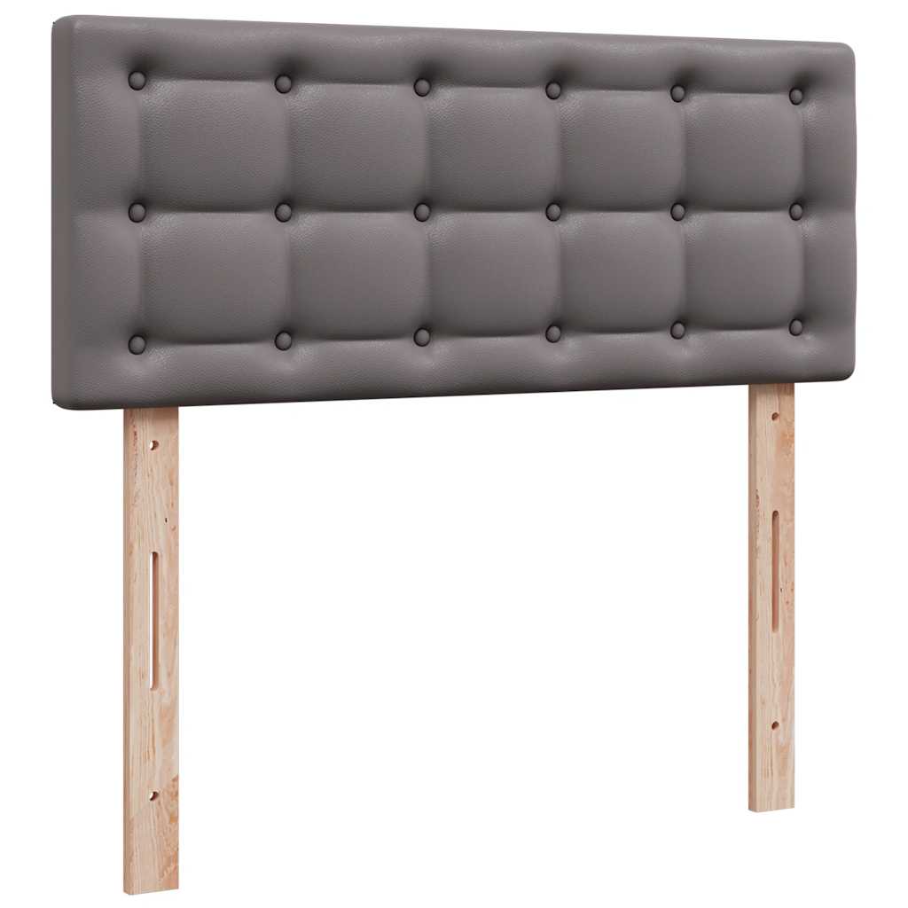 Osmanská postel s matracemi & LED šedá 120x190cm umělá kůže - obrázek 13