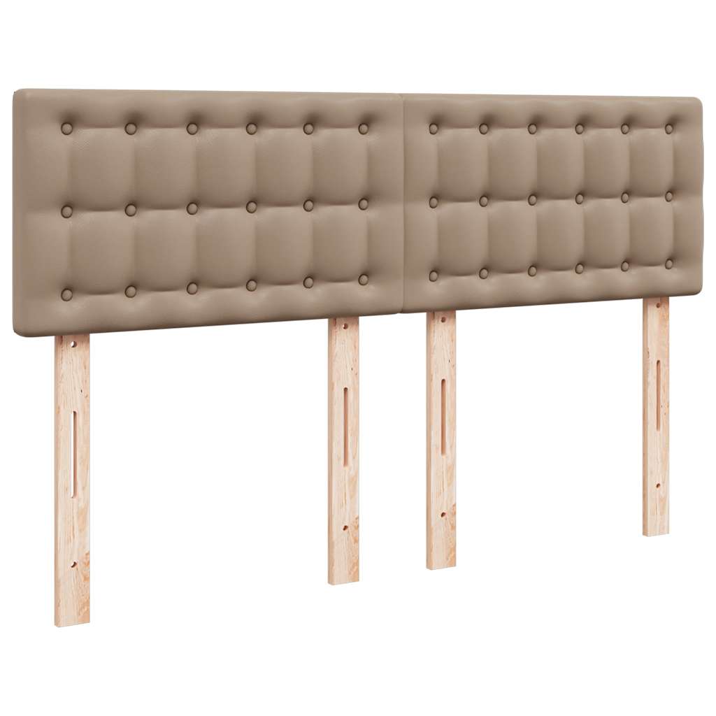Osmanský postel s matracemi&LED cappuccino 140x190cm umělá kůže - obrázek 13